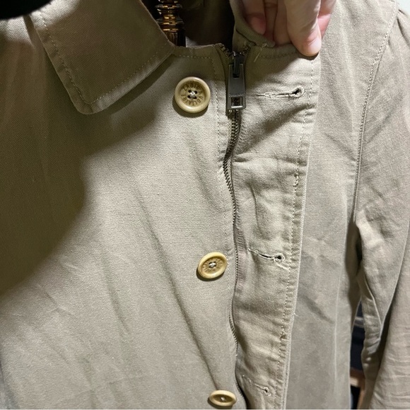 Zadig & Voltaire Men’s Tan Linen Blend Trench Style Coat - Picture 8 of 13